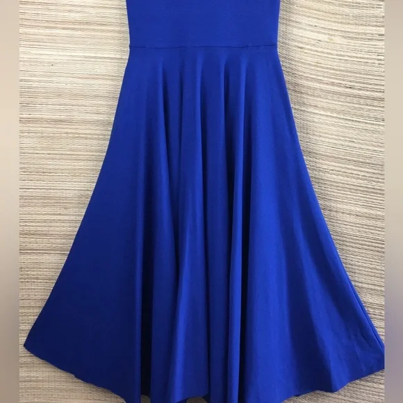 Nadia Tadd Royal Blue Faux Wrap Midi Dress Size S - Picture 8 of 11